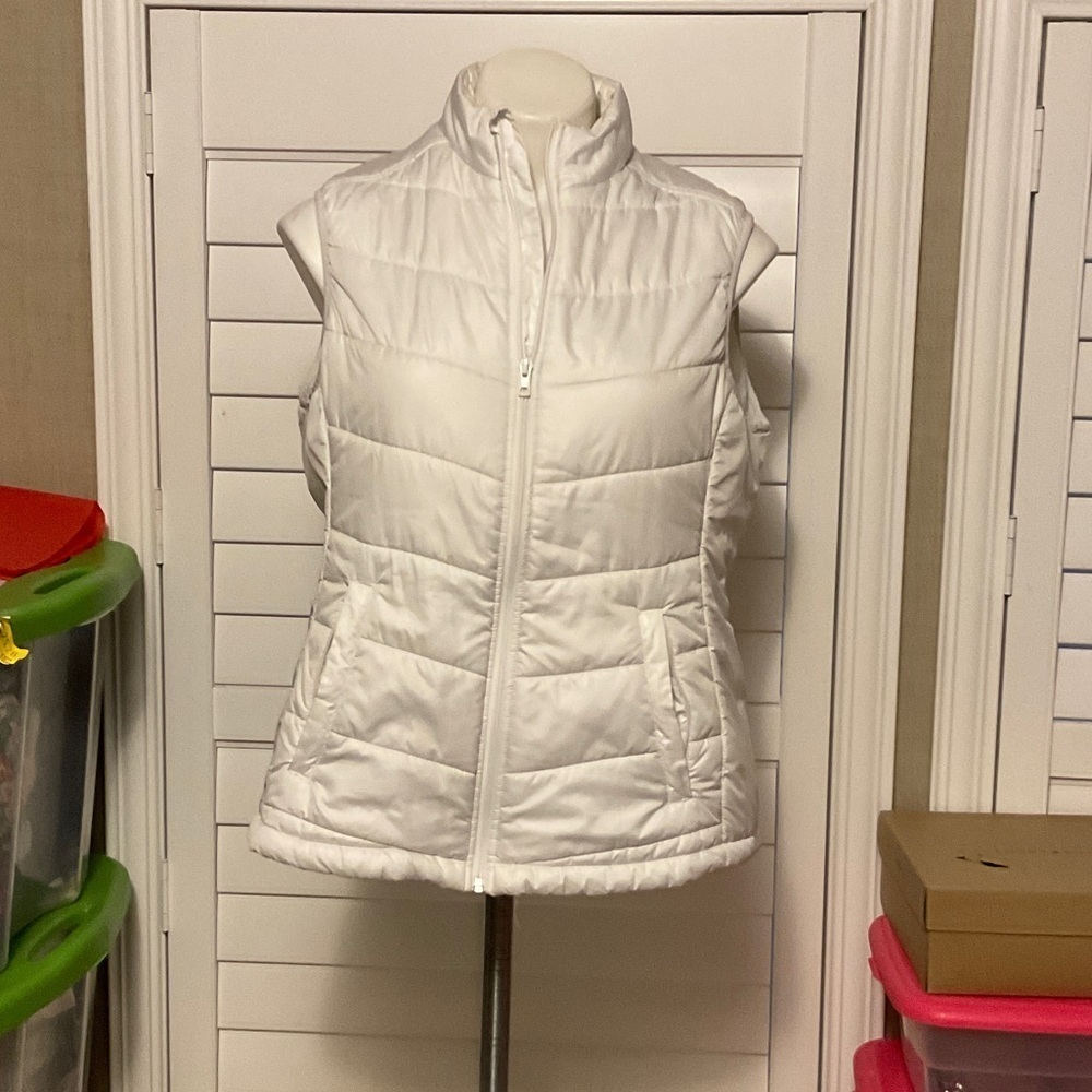 Cutter & Buck White Quilted Vest